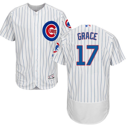 ازرار Men's Chicago Cubs #17 Mark Grace 1988 White Pullover Stitched MLB Throwback Jersey By Mitchell & Ness ازرار